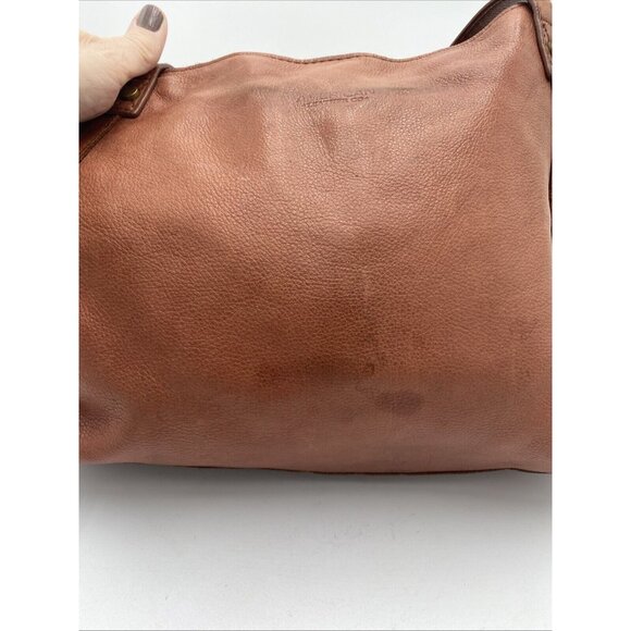 American Leather Co Handbag Bag Soft Slouchy Brown Double Strap Purse Zipper - Picture 10 of 14